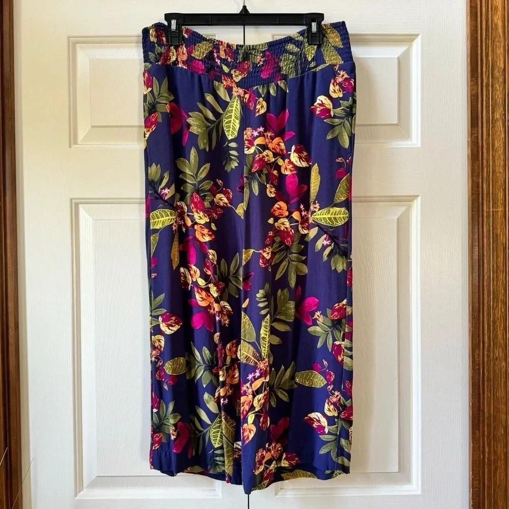 J. Jill Cropped Wide Leg Pull On Pants Women’s size medium - Picture 2 of 10